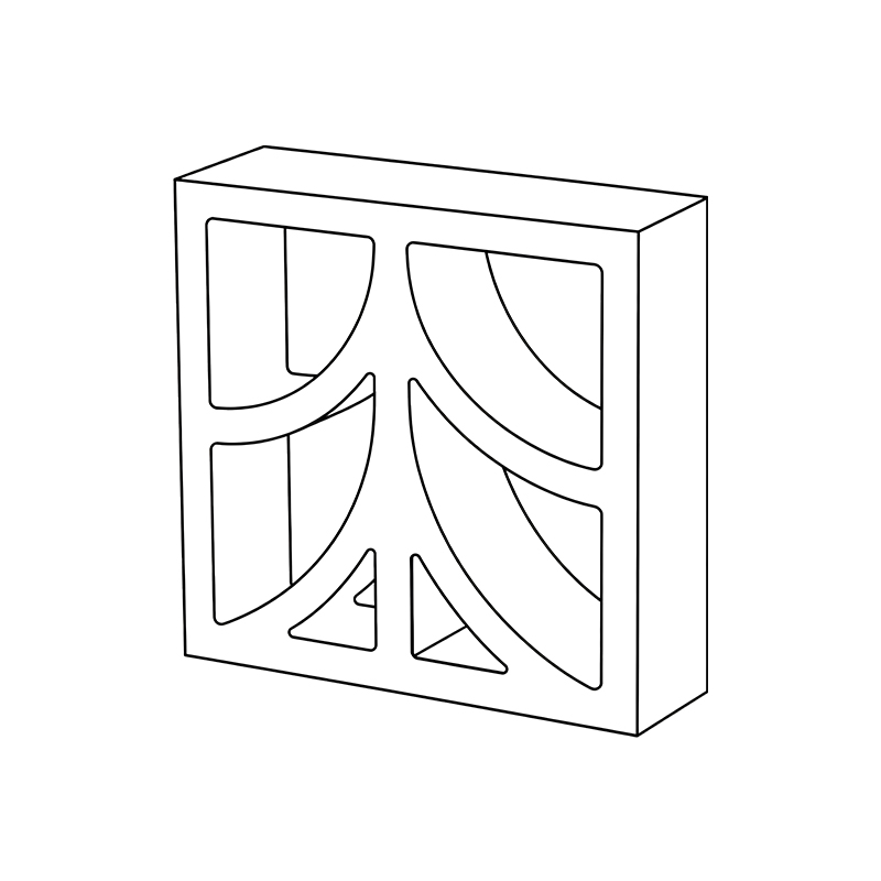 Arrow Breeze Block line draw