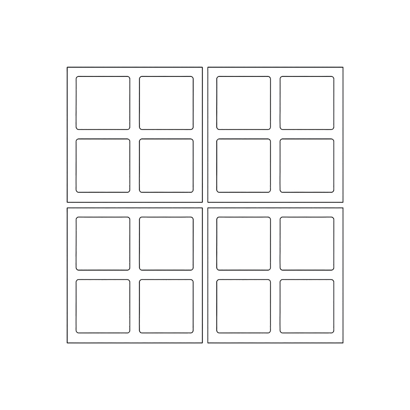 Four Square Breeze Block group pattern