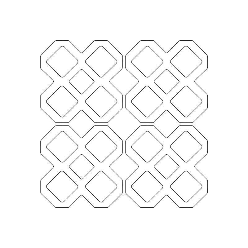Diamond Breeze Block group pattern