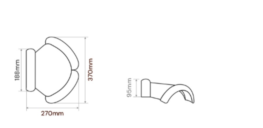 3 Ways technical drawing with dimensions