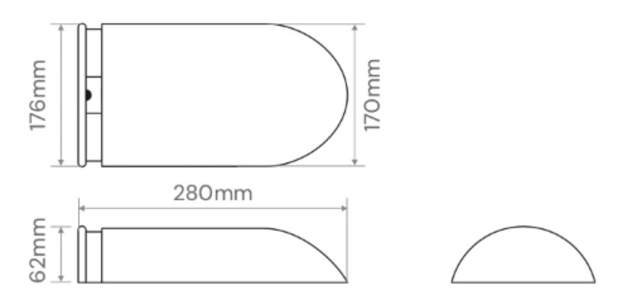Hip Starter technical drawing with dimensions