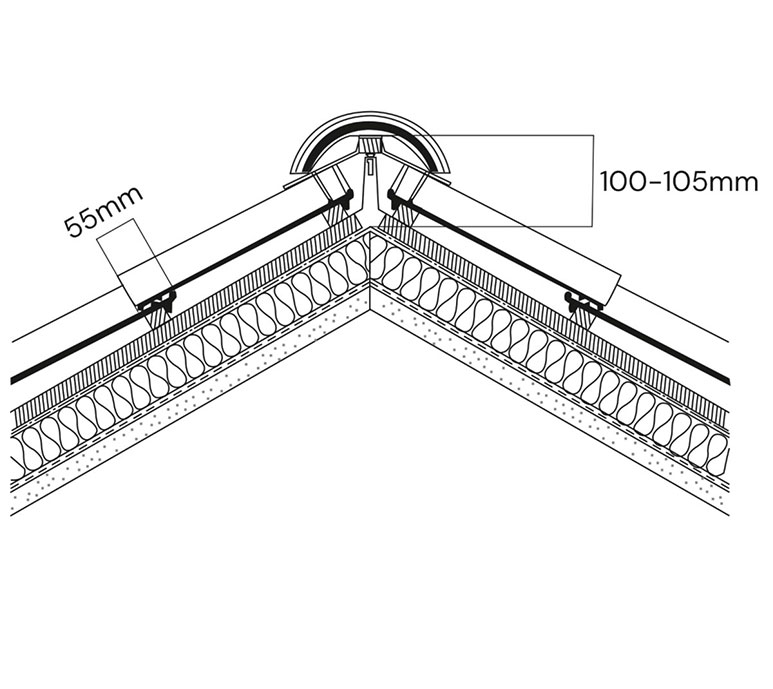 Elbano Series ridge line application detail